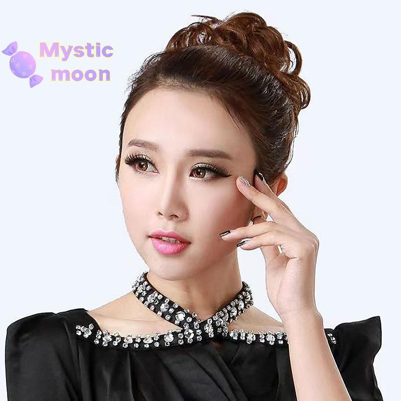 [Huyền bí] Tóc tổng hợp Bun Tóc giả đuôi ngựa Nối dài tóc Scrunchie Sóng đàn hồi xoăn [Mới]