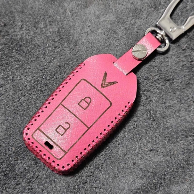 Bao Da Chìa Khóa Vinfast VF3 Bọc chìa khóa xe điện VF3 handmade da thật
