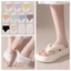 Tất đến mắt cá chân NICOLOO, Tất đệm chân trước bằng vải Cotton màu trơn, Tất thuyền thông thường thoáng khí có độ đàn hồi cao