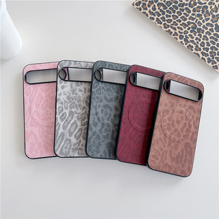 Ốp điện thoại doanh nghiệp từ tính họa tiết vải họa tiết da báo cho Google Pixel 8 7 6 9 Pro Fold 6A 7A 8A 9A 9XL Pixel9pro