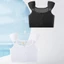 CODECOVED Chất kết dính ngực phẳng, Lưới chống sốc Tank Top Shapers, Đồ lót thân thiết mềm mại Shapewear Miếng đệm vai Cô gái buộc ngực