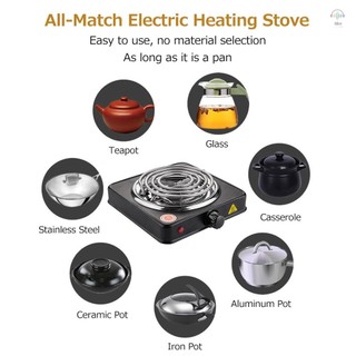 Hilivn) Lò Điện Gia Đình Mini Đĩa Đơn Đầu Đốt Di Động Tấm Nóng Muỗi Lò 1000W Công Suất Cao 200-1000°C Bếp Bếp Hookah Than Dừa Bếp