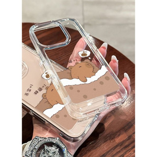 Ốp điện thoại Capybara phong phú cho iPhone16 / 15 / 14 / 13 / 12 / 11 / Pro Max thương hiệu điện thoại Samsung S25 / 24 / 23 / 22 Vỏ bảo vệ cứng trong suốt lỗ lớn chống rơi và chống sốc