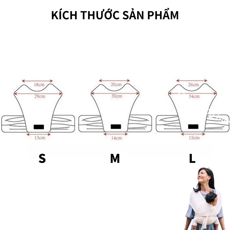 Địu Em Bé Sơ Sinh Chất Liệu Mịn Mát Có Thể Điều Chỉnh Thoáng Khí Mùa Hè Địu Vải Cho Bé Cho Bé Từ 0 Đến 24 Tháng Tuổi