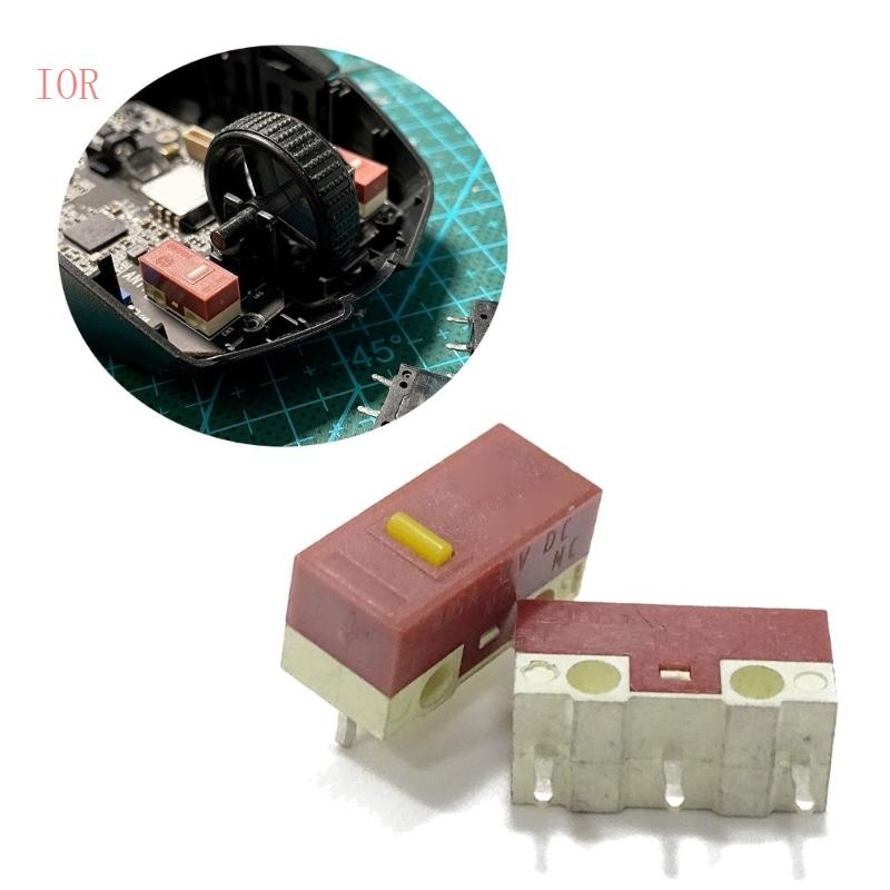 Ior 2 10 Chiếc HUANO Chuột Chính Hãng Micro Switch 3Pins 30M Click Chuột Micro Tắt Tiếng Nút Microswitch Set Chấm Vàng