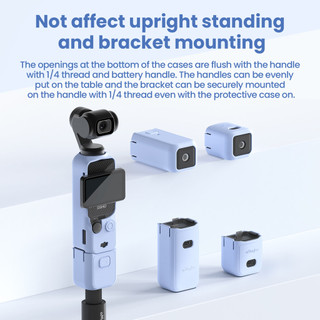 Dành Cho DJI Osmo Pocket 3 Vỏ Bảo Vệ Silicon Vỏ Ống Kính DJI PTZ Phụ Kiện Camera Bảo Vệ