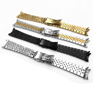 Dây đeo đồng hồ bằng thép không gỉ Jubilee 5 hạt Dây đeo đồng hồ 18mm 19mm 20mm 21mm 22mm cho SEIKO Diver Dây đeo đồng hồ Nam Nữ Bạc Vàng Đen Vòng tay Quà tặng năm mới