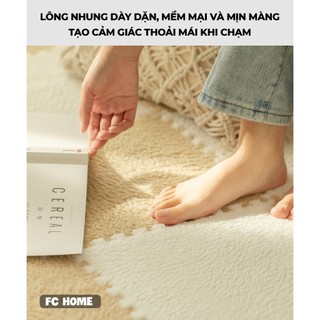 Thảm Xốp EVA BUNA Lông Nỉ Ghép Miếng Cho Bé – An Toàn, Êm Chân