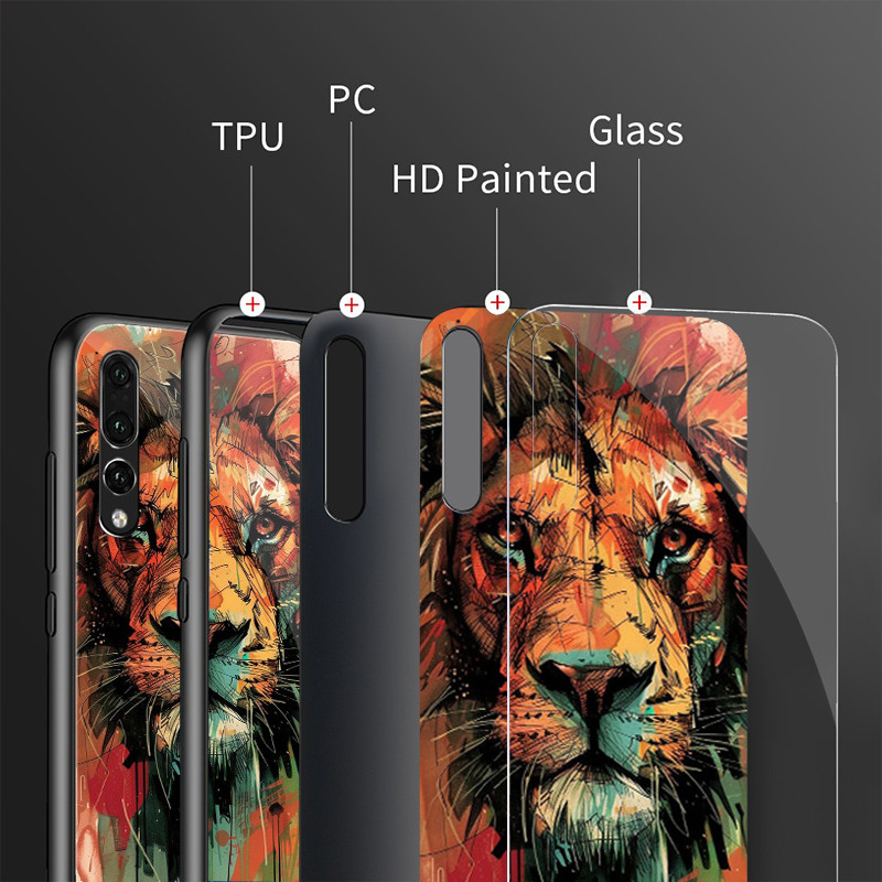 Ốp Điện Thoại Kính Cường Lực Lion 17 Cho IPhone 16 15 14 13 12 11 Pro XS Max Plus Mini X XR 8 7 6s SE2 / 3