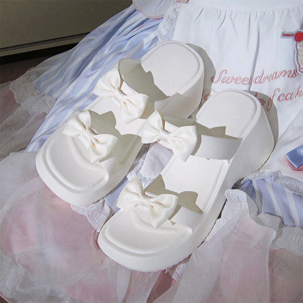 XIXITIAO Dép Dép Nữ Dây Đeo Đôi lolita Giày Tăng Chiều Cao 8cm Dép Ngoài Trời Mùa Hè
