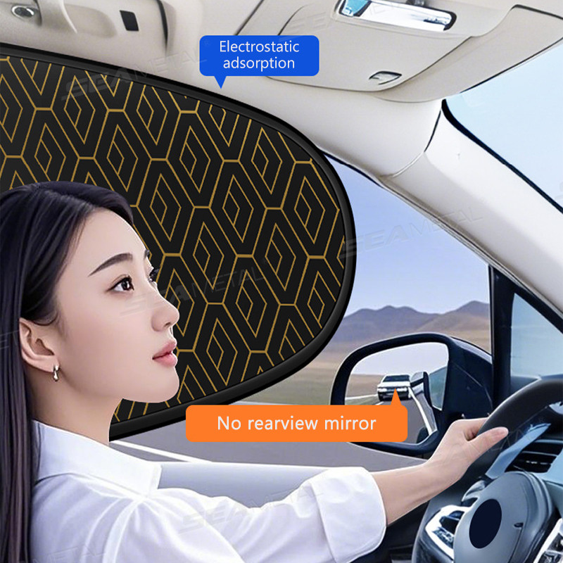 Tấm che nắng cửa sổ ô tô SEAMETAL có thể gấp lại, cách nhiệt cửa sổ bên, rèm hấp thụ chống nắng