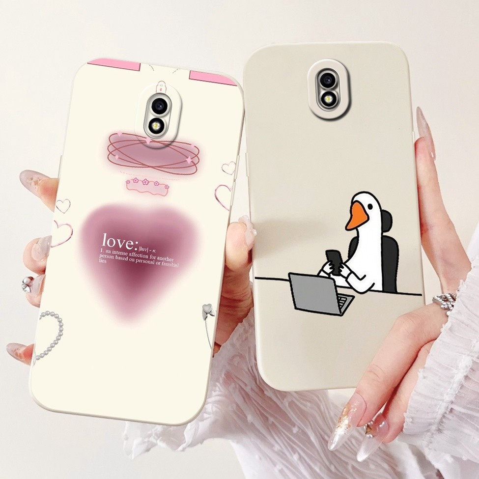 Ốp Cho Samsung J3 2017 J330FN J330N Dành Cho Samsung J3 Pro Ốp Lưng J330 Hoa Thời Trang Sang Trọng Kawaii Mèo Dễ Thương Chống Sốc