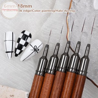 Hodou 6 / 9 / 12 / 15 / 18mm Sơn Móng Tay Bàn Chải Vẽ Đường Sọc Tranh Hoa Bút Móng Tay Nghệ Thuật Làm Móng Tay Gỗ Đàn Hương Tay Cầm VN