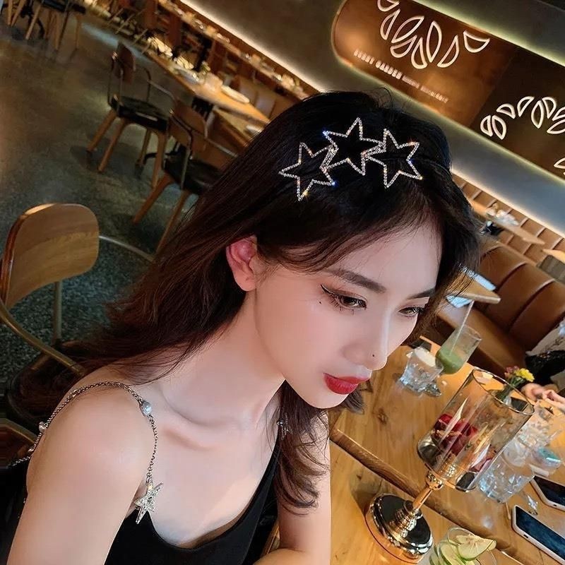 Dễ Thương Kim Cương Giả Đầu Nữ Phong Cách Công Chúa Phù Hợp Với Đi Chơi Siêu Cổ Tích Đơn Giản Chống Trơn Trượt Băng Đô Ngọc Trai Kẹp Tóc NO2Z