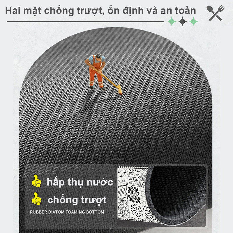Vải Chống Trượt Bồn Rửa Nhà Bếp, Thấm Hút Nhanh & Dễ Lau Chùi, Chống Trơn Hiệu Quả