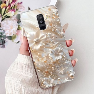 Dành Cho Samsung Galaxy A6 + (2018) A605G / A6 (2018) A600F Mới Thanh Lịch Tranh Hoa Mèo Silicon Mềm TPU Ốp Điện Thoại