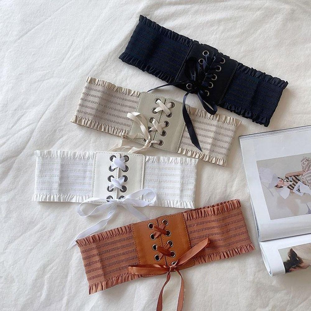 SAIA Corset Thắt Lưng Da PU Lụa Co Giãn, Cummerbunds Thời Trang Dành Cho Nữ Và Cô Dâu
