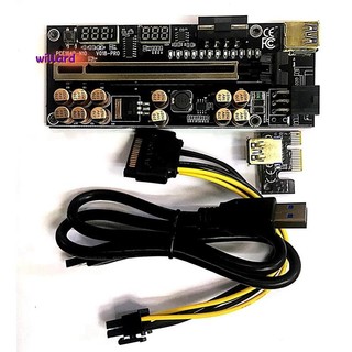 Ver018 PRO PCI-E Riser Card Cáp USB 3.0 018 PLUS PCI Express 1X Sang 16X Extender PCIe Adapter để khai thác BTC