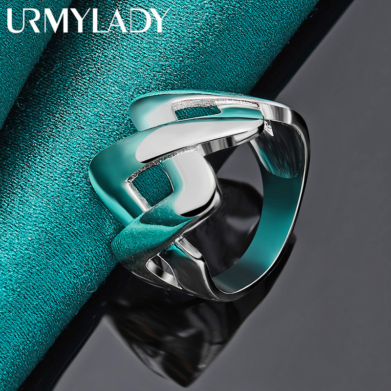 URMYLADY Bạc 925 Chữ 7-10 # Nhẫn Nữ Tiệc Cưới Thời Trang Quyến Rũ Trang Sức