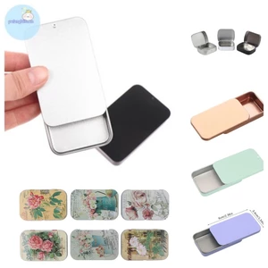 Pufangbliss 80 * 50 * 15mm Hộp Sắt Trượt Bao Hộp Bảo Quản Hộp Thiếc Di Động Hộp Đựng VN