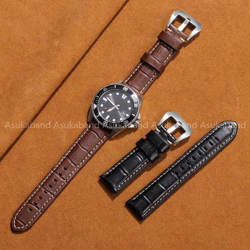 Tiền Cũ Vintage Da Thật Chính Hãng Dây Đeo Đồng Hồ Cho Panerai Luminor Dây Đồng Hồ 20 Mm 22 Mm 24 Mm 26 Mm Cổ Điển Nam Nữ Vòng Tay Chống Thấm Nước Cổ Điển Retro Mùa Đông Quà Tặng Năm Mới