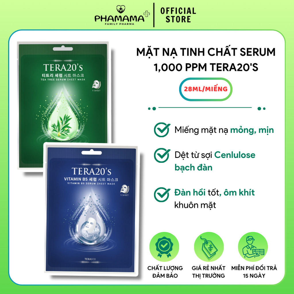 Ảnh Mặt nạ dưỡng da Tera20's tinh chất Serum 1,000 PPM 28ml 2