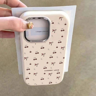 Ốp Điện Thoại Cut Bow Cherry Love Cho OPPO F9 F11 Pro A3S A5S A53 A5 A9 2020 A52 A72 A92 A38 A18 A15 A15S A54 A58 A57 A77 Reno 5Z 6Z 7Z 8Z Vỏ Mạ Ống Kính Kim Loại Mềm