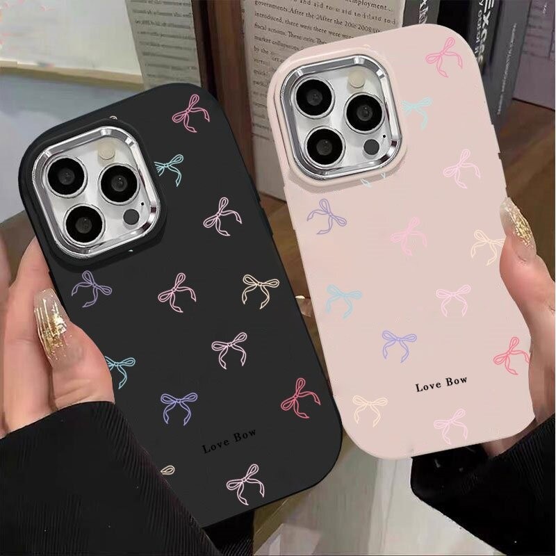 Vỏ Thắt Nơ Nhiều Màu Sắc Hàn Quốc Cho OPPO Reno 13F 12F 11F 12 8 7 6 5 4 Pro 8T 5G 2F 2Z 7Z 8Z 6Z 5Z F9 F11 F17 F29 Pro Vỏ Điện Thoại Di Động Silicon Mềm Màu Kẹo Vỏ TPU Dễ Thương