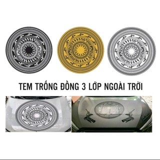 Decal trống đồng dán sườn xe ô tô, xe tải, dán lên nắp capo phù hợp nhiều dòng xe có nhiều size khác nhau...