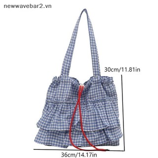 [Mới] Túi Tote Cotton kẻ sọc dễ thương Túi xách xếp nếp dung tích lớn Túi đeo vai dung tích lớn Túi đi lại ngọt ngào thời trang dành cho nữ Quà tặng.