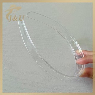 JU Băng đô quấn tóc nhựa trong suốt đa kích cỡ (8mm/12mm/20mm/25mm), phụ kiện tóc DIY cho nữ