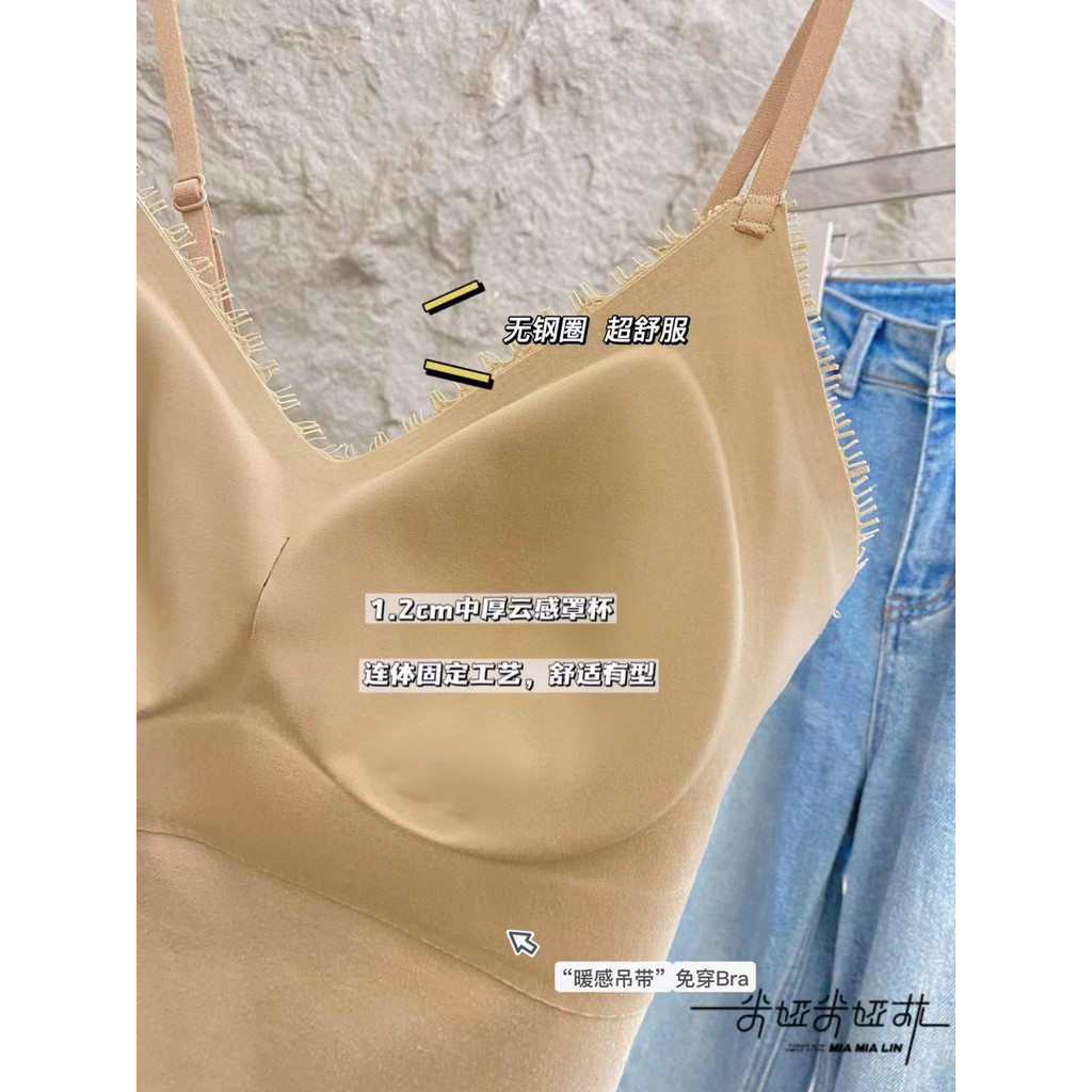 Pháp Retro Ống Top Ren Gợi Cảm Top Nữ Chải Cami