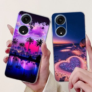 Vỏ Mềm Cho OPPO Reno 8T 4G 5G Ốp Điện Thoại Hoa Phổ Biến Trái Tim Tình Yêu Silicon Bảo Vệ Cho OPPO Reno8 T Reno8T Ốp Lưng