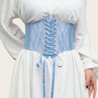 Thắt lưng Corset ren METALWRK, Thắt lưng thêu hoa bằng da PU lụa co giãn, Thắt lưng cơ thể giảm béo rộng trang trí co giãn thời trang dành cho nữ Cô gái cô dâu