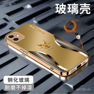 Ốp điện thoại cung hoàng đạo Kim Ngưu dùng cho 16 iphone15 PRO kính 14 đơn giản 13 bao toàn bộ 12 7/8