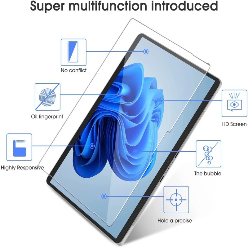 1-2 Chiếc 900D HD Trong Suốt Kính Cường Lực Cho Surface Book Laptop Go GO2 12.4 Pro 7 Plus 11 10 9 8 X 6 5 4 3 2 1 GO4 GO3 10.8 12 13 13.5 15 inch Máy Tính Bảng Chống Trầy Xước Bảo vệ màn hình