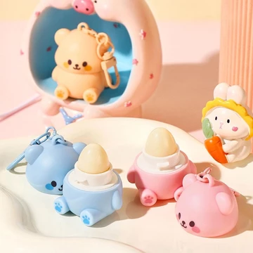 Son dưỡng môi gấu Thích hợp cho trẻ em Dưỡng ẩm chống nứt nẻ Peeling Son dưỡng môi cho bé Nhẹ nhàng và không gây kích ứng Son dưỡng môi di động có khóa