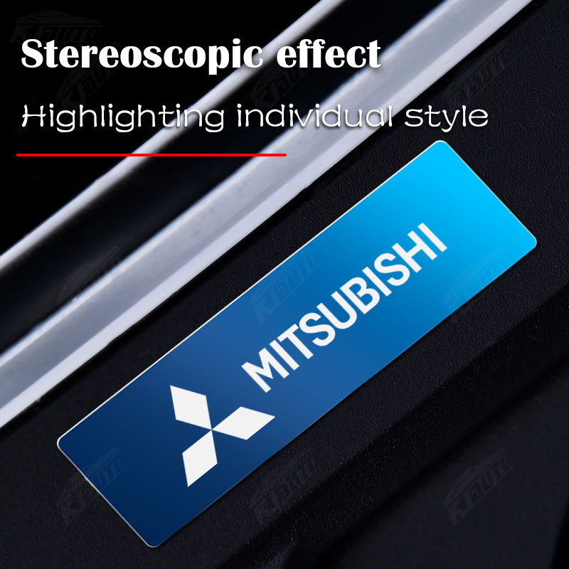 Mitsubishi Ralliart Gương Kim Loại Logo Xe Hơi Miếng Dán 3D Huy Hiệu Thép Không Gỉ Cá Tính Sửa Đổi Nội Thất Acces Cho Xpander Delica Pajero Sport L200 Fuso Eclipse Cross Attrage