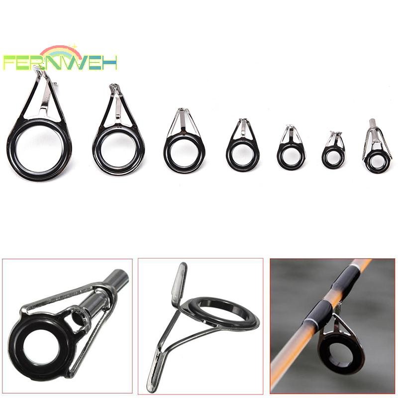 [Fernweh] 7 Chiếc Kích Thước Hỗn Hợp Câu Cá Top Nhẫn Cần Cực Bộ Dụng Cụ Sửa Chữa Dòng Hướng Dẫn Bộ Mắt Mới [MỚI]