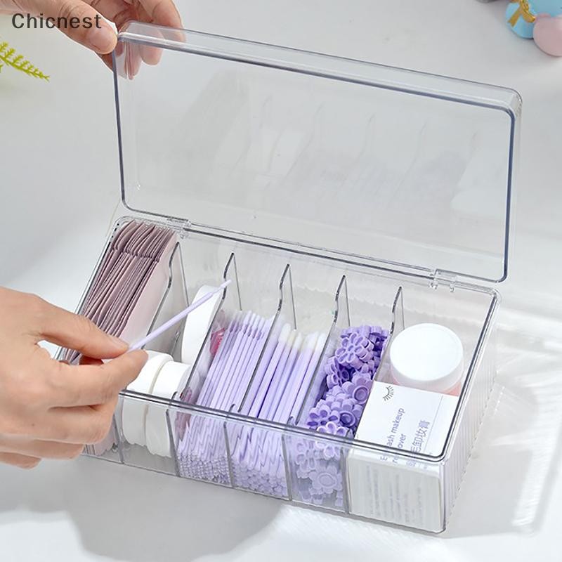 [Chc] Hộp lưu trữ dụng cụ lông mi dung tích lớn cho hộp đựng nhíp nối mi Hộp đựng dụng cụ trang điểm mỹ phẩm Phụ kiện mi [VN]