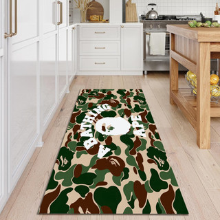 Bape Họa Tiết Một Mặt In Hình Thảm Cashmere Giả Phòng Ngủ Nhà Bếp Thảm Chống Trơn Trượt Trang Trí Nhà Cửa