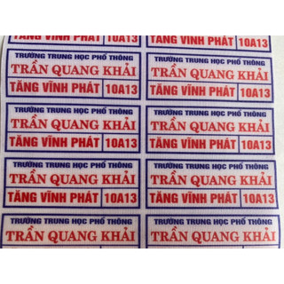 Bảng tên và số điện thoại ba mẹ, ủi quần áo cho bé các trường mầm non lớp mầm,chồi không bong tróc theo chuẩn trường học