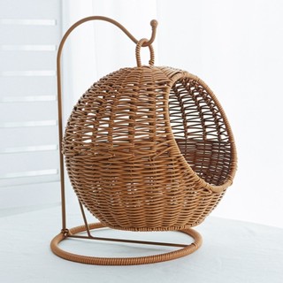 Giỏ Mây MEGOCE, Giỏ Chứa Đồ Mini Dệt, Giỏ Treo Đồ Ăn Nhẹ Kẹo Sử Dụng Cho Thú Cưng