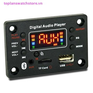 Toplanswatchstore 12V Wireless 5.0 MP3 WMA Decoder Board Âm thanh ô tô USB TF FM Radio Module Màn hình màu Máy nghe nhạc MP3 có điều khiển từ xa VN
