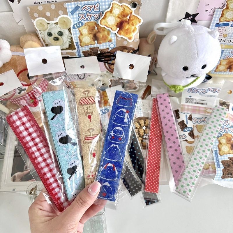 ✨Bộ sưu tập dây đeo sổ tay có giá trị cao m5 Sổ tay DIY Dây đeo trang trí lá rời Sổ tay dây đàn hồi lá cố định 25.6.28