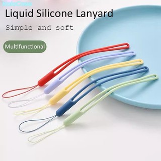 Dây đeo điện thoại đa năng silicon mềm, thân thiện da, giá đỡ thẻ ID, nhiều màu, kiểu dáng đơn giản