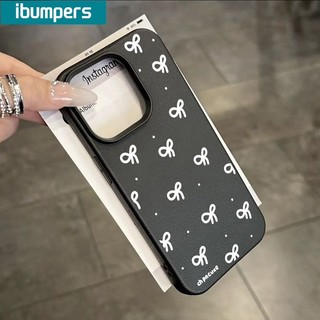 ibumpers Ốp Lưng IPhone Hàn Quốc Nơ Đơn Giản Cho IPhone 16 15 14 12 13 11 Pro Max IP 7 8 Plus X XS XR Ốp Điện Thoại Mỏng Silicon Mềm Da Họa Tiết