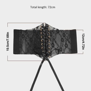 Thắt lưng Corset ren METALWRK, Thắt lưng thêu hoa bằng da PU lụa co giãn, Thắt lưng cơ thể giảm béo rộng trang trí co giãn thời trang dành cho nữ Cô gái cô dâu