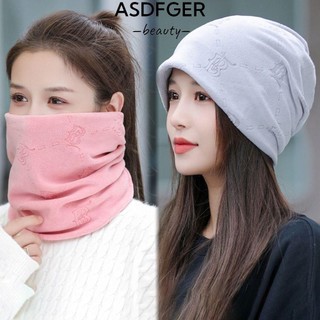 Máy hâm nóng cổ ASDFGER, Khăn quàng cổ chống gió lót dày, Mũ chui đầu bằng vải Polyester giữ ấm thời trang