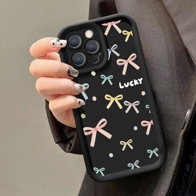 Ốp Lưng Cho Redmi 13 14C 13C 12 12C 4G Redmi Note 14 13 11 12 Pro Plus 5G 12S 11S 10s 10 Pro Graffiti Màu Anh Đào Nơ Silicon Mềm Chống Sốc